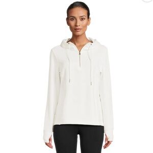 Avia • Women's Winter White Quarter Zip Pullover Hoodie Size XXL 20